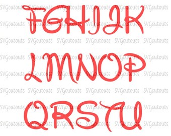 Walt Font Monogram Alphabet Design, SVG, Eps, Dxf Formats, Files For Your Cutting Machines, Silhouette, Cricut, Scan N Cut, INSTANT DOWNLOAD