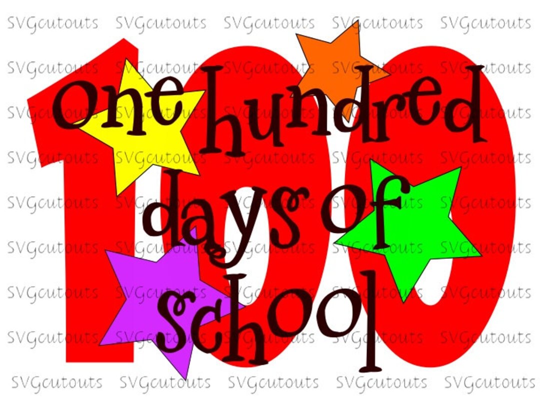 100 Days of School Design SVG Eps Dxf Formats Files for - Etsy
