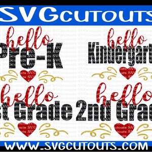 Back to school bundle svg 9th 10th 11th 12th grade school color girl boy  print iron on cut file download color sublimation