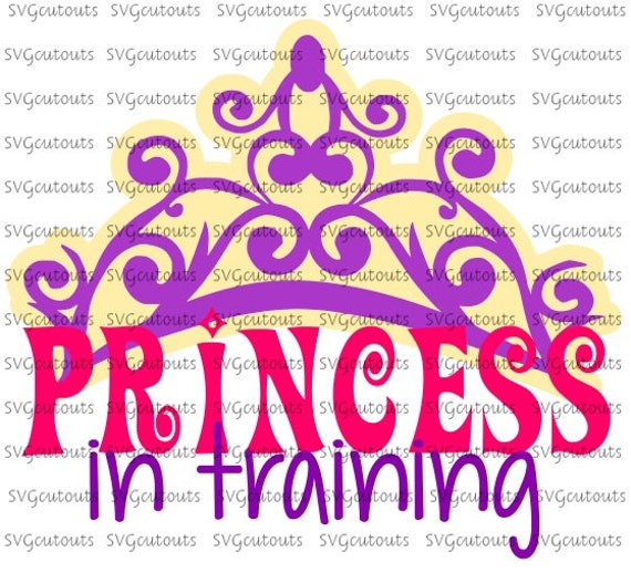 Download Princess In Training Crown Design Svg Eps Dxf Formats Etsy