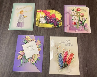Lote de tarjetas de Pascua Vintage, Pascua Vintage, Pascua Antuque, Tarjetas de Pascua