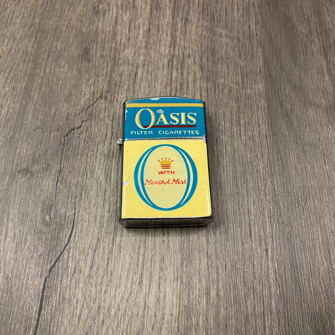 Oasis Lighter, Zippo Lighter, Vintage Tobacciana, Vintage Lighter