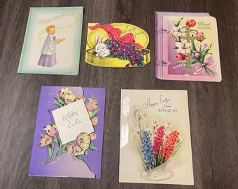 Vintage Easter Cards Lot, Vintage Easter, Antuque Easter, Easter Cards
