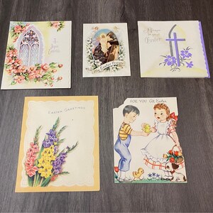 Vintage Paaskaarten Lot, Vintage Pasen, Antuque Pasen, Paaskaarten