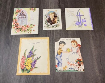Vintage Easter Cards Lot, Vintage Easter, Antuque Easter, Easter Cards