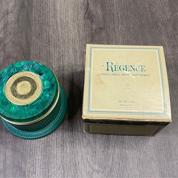 Vintage Avon Regence Skin Softner in Original Box, Vintage Avon Original Box, Avon Bottle, Vintage Vanity