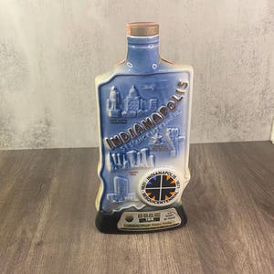 Vintage 1971 Jim Beam Indianapolis Sesquicentennial Decanter, Beam 100 Month Bourbon, Jim Beam Indianapolis Bottle, Beam Cities Series