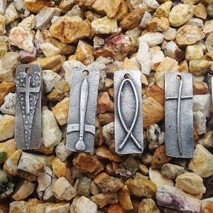 3 SHiELDTAG PENDANTS | pewter stamping blanks | custom cast | ST-01, 02, 03, 04, 05, & 06