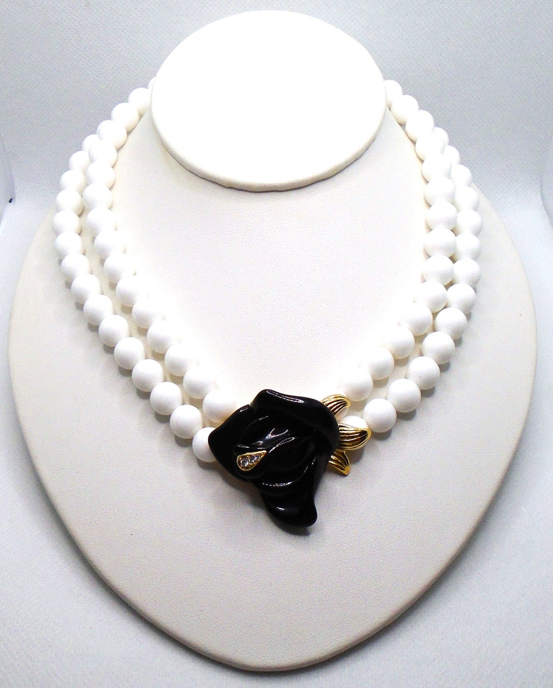 Sonata Double Strand Faceted Necklace White main image 0