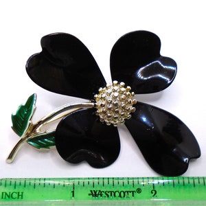 Broche florale vintage en coquillages d'ormeau du Mexique