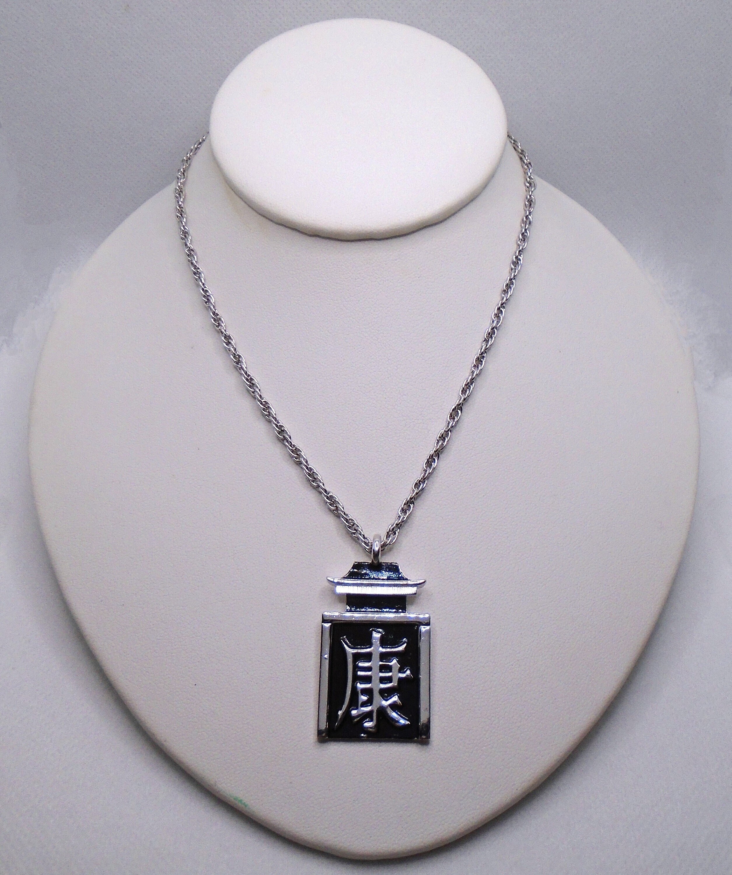 ネックレス・ペンダント Gradient Triple Pipe Pendant Necklace #5738 Elle Vintage Silver Bamboo Frame Triple Strand Necklace in