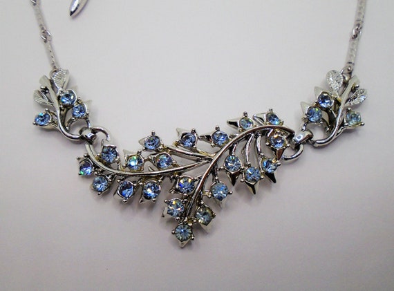 Vintage Polished Silver Tone Detailed Leaves with… - image 5