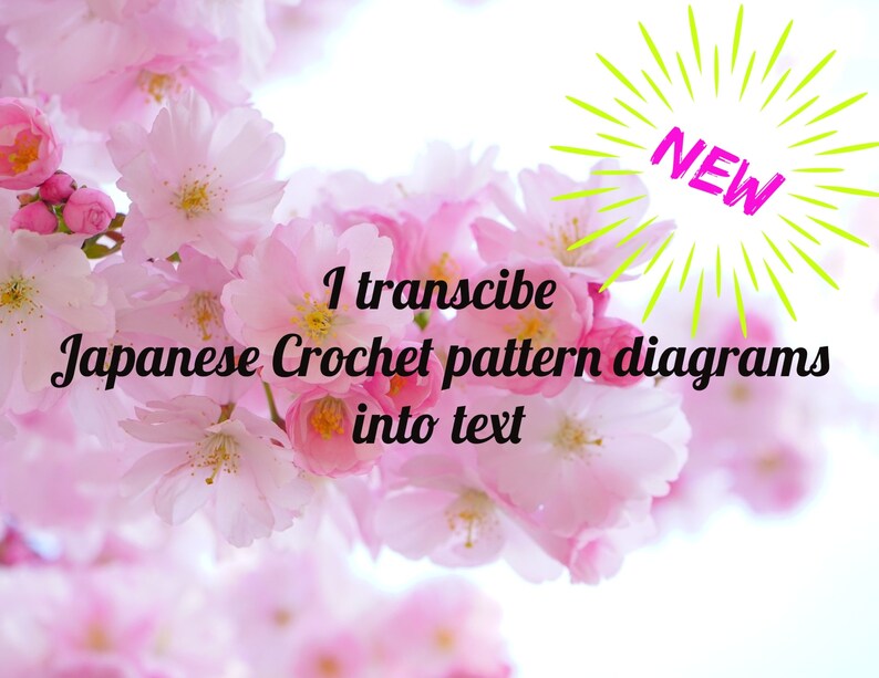 I transcribe Japanese crochet pattern diagrams into text