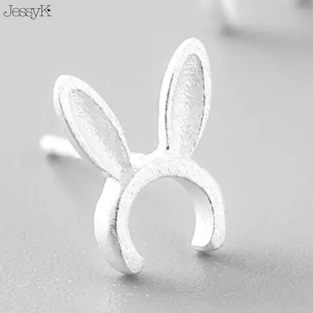 Sterling Silver Ariana Grande Bunny Stud Earrings Etsy Hong Kong