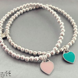 Pink heart tiffany bracelet sale