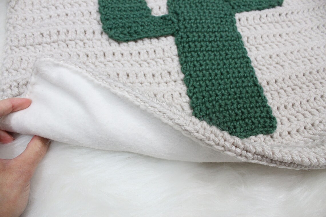 18x18 Cactus Baby Blanket Nursery Decor Home Decor Crochet Crochet