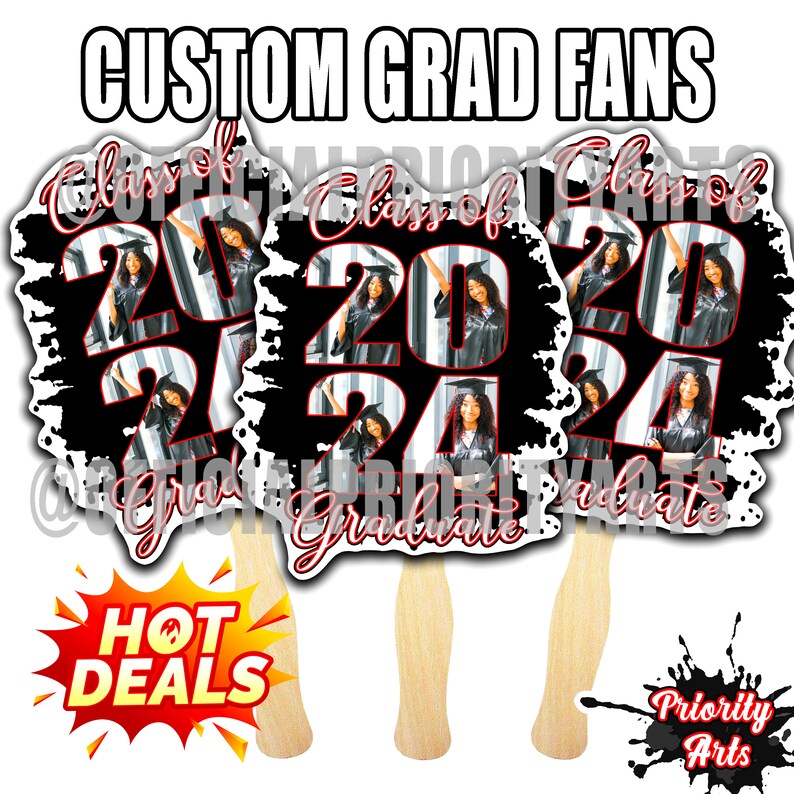 GRADUATION FANS 2025 Grad Favors, Graduation, Senior Graduation