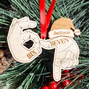 Viral 67 Ornament, Six Seven Ornament, Personalized Ornament,Gift For Teen,Funny Teen Gift, Grandkid Gift, Gen Alpha Humor, 67 Meme Ornament