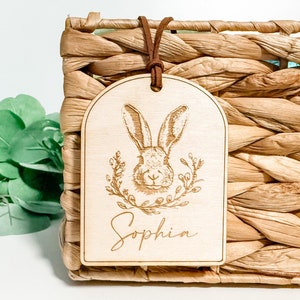 Easter Basket Tag, Personalized Tag, Easter Wood Tag, Custom Easter Tag, Basket Name Tag, First Easter Basket Tag, Easter Bunny Decor