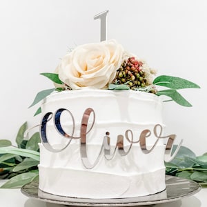 Aangepaste caketopper, cakebedel, acryl caketopper, houten caketopper, cakedecor, lasergesneden naam, verjaardagstaarttopper, roségoud, zilver