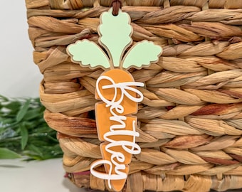 Easter Basket Tag, Carrot Easter Tag, Easter Name Tag, Custom Easter Tag, Basket Name Tag, First Easter Basket Tag, Personalized Easter Tag