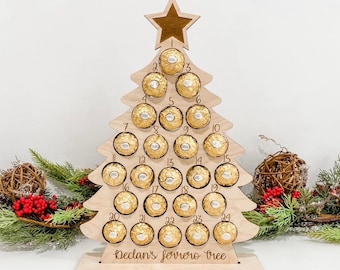 Ferrero Rocher Advent Tree, Personalized Advent Calendar, Advent For Kids, Advent For Adults, Wood Advent Calendar, For Teens, For Him