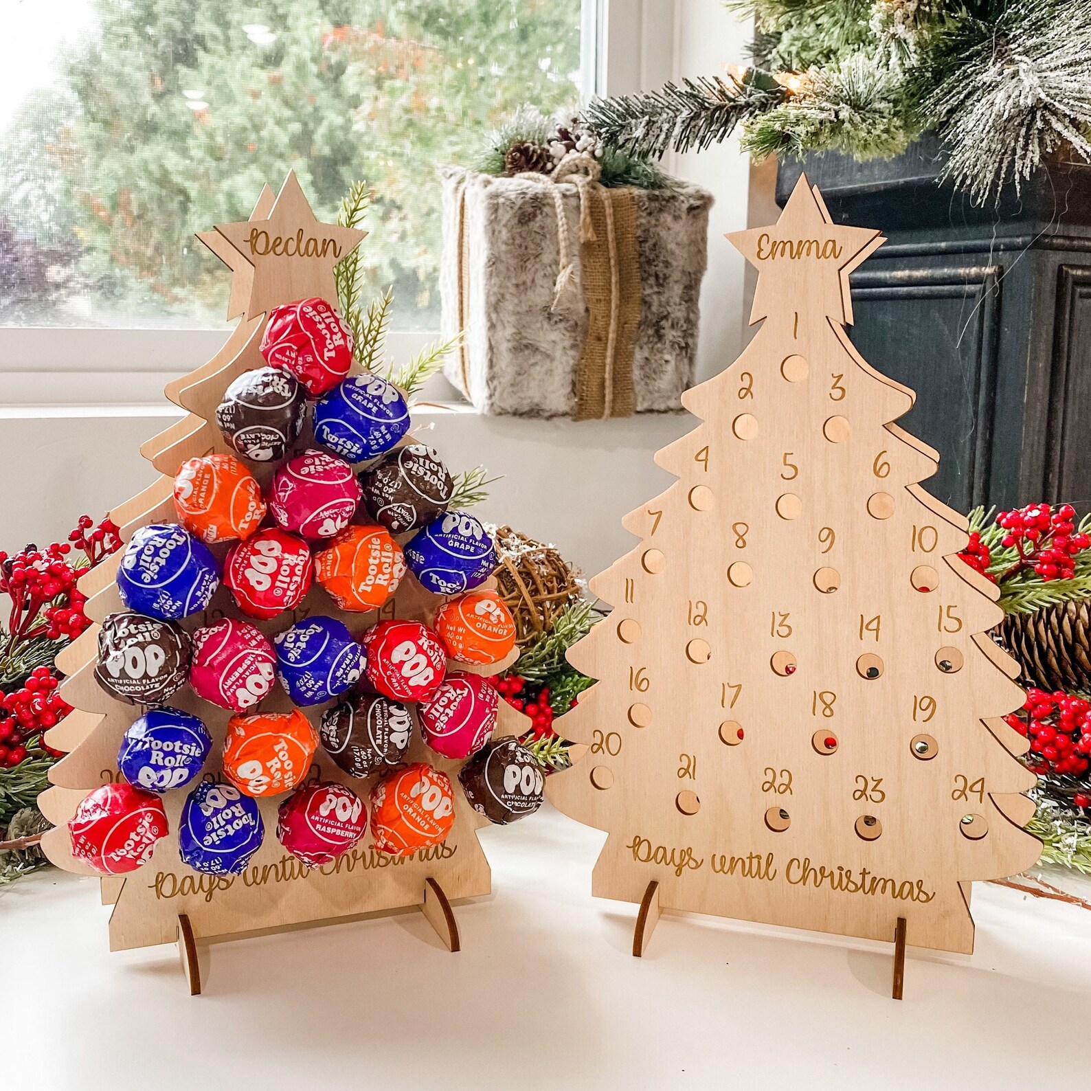 Advent Calendar Wooden Advent Calendar With Led Light Christmas Advent Calendar Wooden Advent Calendar With Led Light Christmas