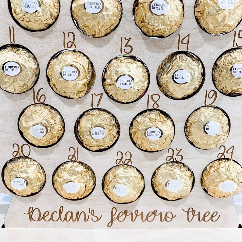 Ferrero Rocher Advent Tree Personalized Advent Calendar Etsy Canada