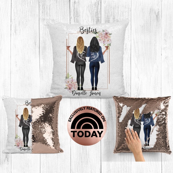 friends sequin pillow