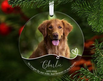 Pet Memorial Ornament, Photo Ornament, Pet Loss Ornament, Dog Ornament, Cat Ornament, Personalized Tree Ornament, Custom Acrylic Ornament