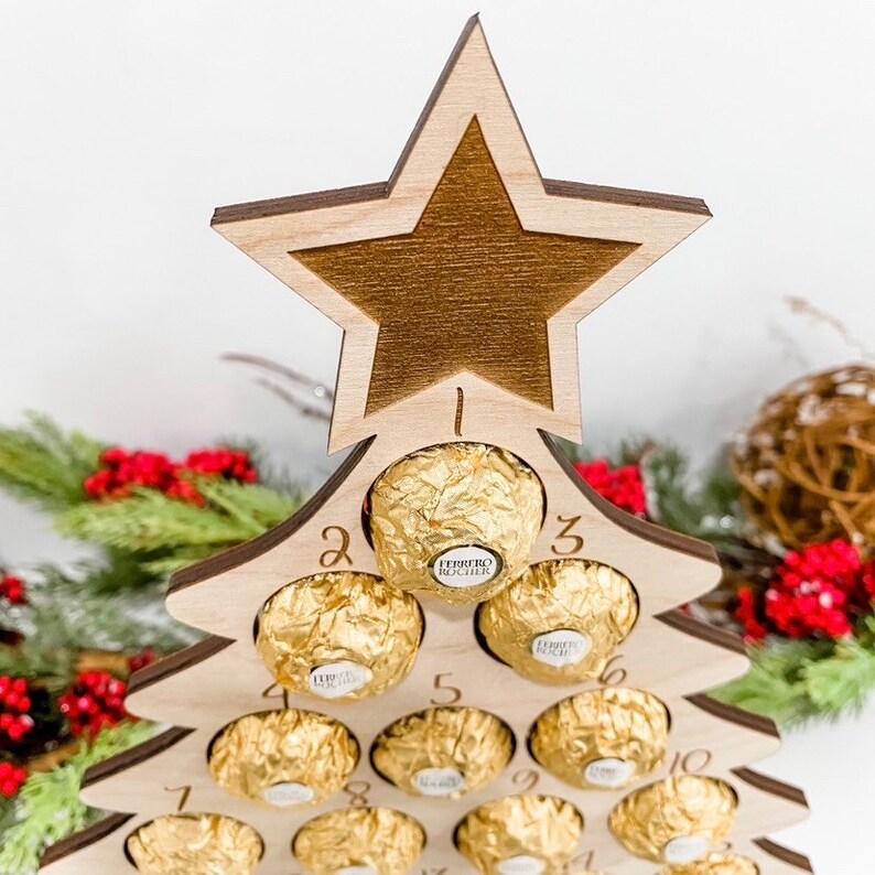 Ferrero Rocher Advent Tree Personalized Advent Calendar Etsy