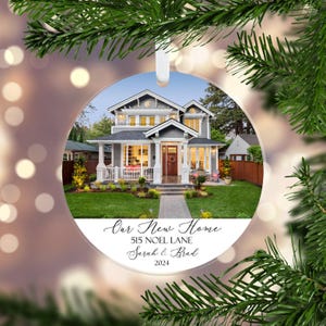 Ornamento per la casa, Ornamento fotografico, Ornamento per la nuova casa, Ornamento per la prima casa, Regalo di chiusura per agente immobiliare, Regalo di inaugurazione della casa, Ornamento per la casa personalizzato