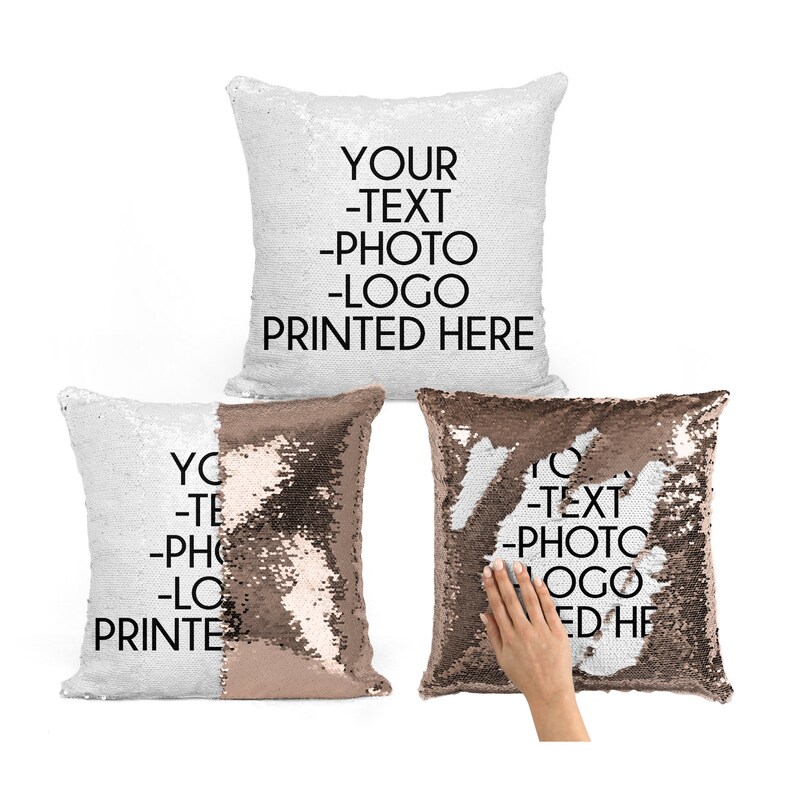 Custom Sequin Pillow Funny Mermaid Pillow Hidden Message Etsy