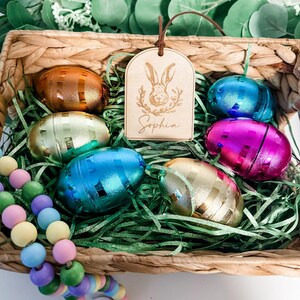 Easter Basket Tag, Personalized Tag, Easter Wood Tag, Custom Easter Tag, Basket Name Tag, First Easter Basket Tag, Easter Bunny Decor image 7