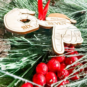 Viral 67 Ornament, Six Seven Ornament, Personalized Ornament,Gift For Teen,Funny Teen Gift, Grandkid Gift, Gen Alpha Humor, 67 Meme Ornament image 3