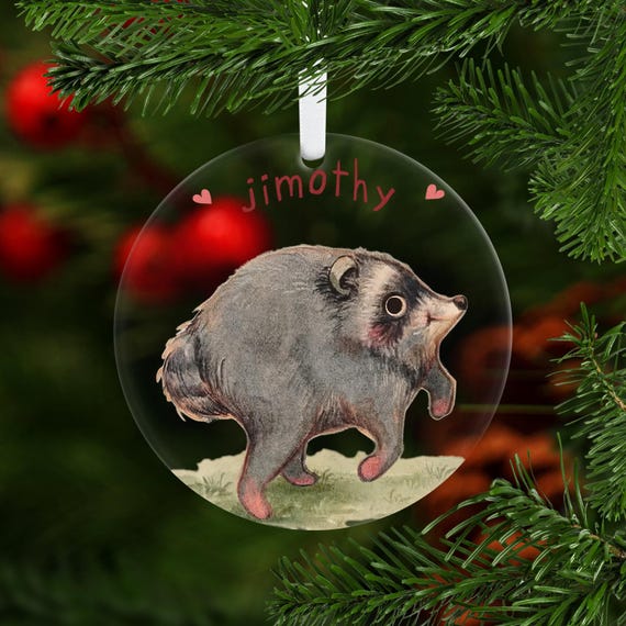 Jimothy Ornament, Racoon Ornament, Viral Racoon Ornament, Funny Ornament, Seattle Ornament, Jimothy The Racoon, Secret Santa Gift
