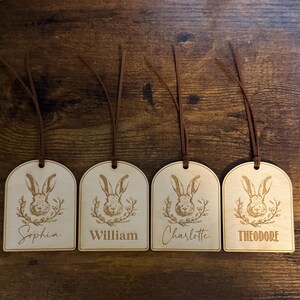 Easter Basket Tag, Personalized Tag, Easter Wood Tag, Custom Easter Tag, Basket Name Tag, First Easter Basket Tag, Easter Bunny Decor image 9
