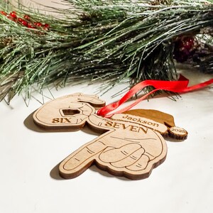 Viral 67 Ornament, Six Seven Ornament, Personalized Ornament,Gift For Teen,Funny Teen Gift, Grandkid Gift, Gen Alpha Humor, 67 Meme Ornament image 4