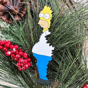 Homer Ornament, Homer Bush Ornament, Funny Ornaments, Meme Ornaments, Secret Santa Gift, White Elephant Gift, Custom Christmas Ornament