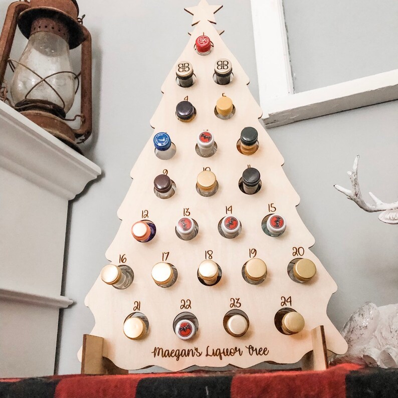 Liquor Advent Calendar for Adults Personalized Tree Etsy Canada