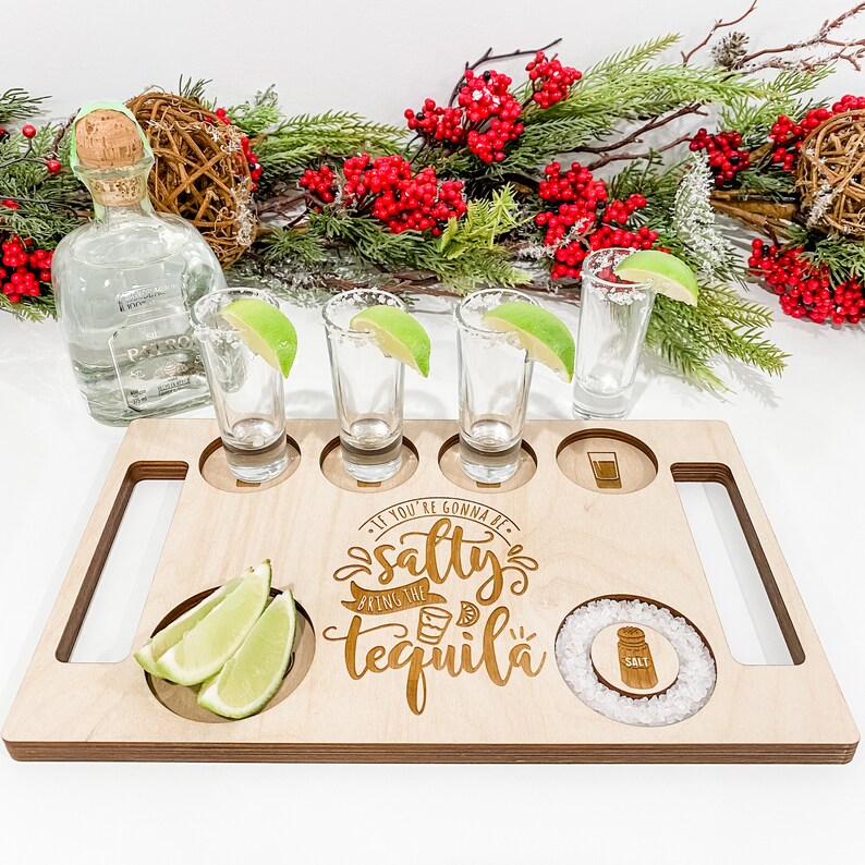 Tequila Flight Board Tequila Shot Board Wood Flight Board Etsy