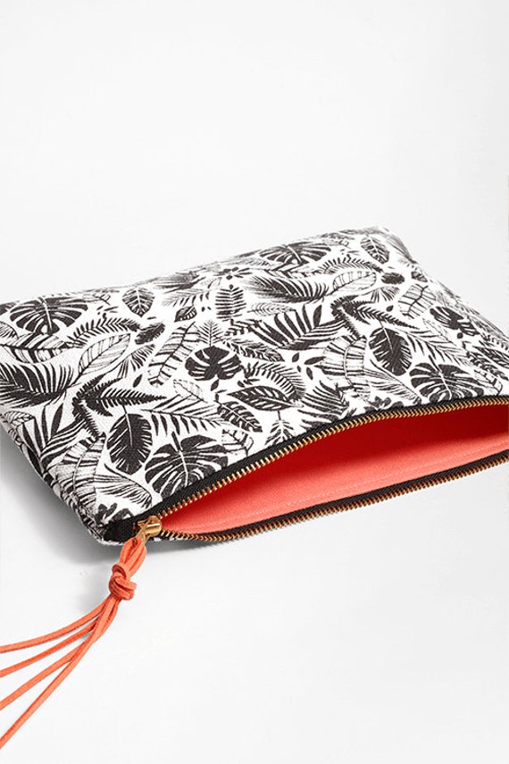 tropical clutch bag