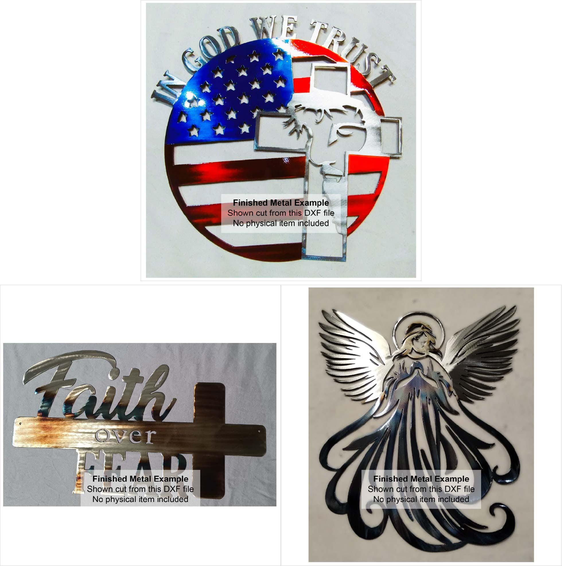 Christian Faith CNC DXF Bundle | Set of 10 Religious Metal Sign Cut ...