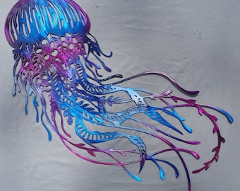 Mesmerizing Jellyfish Metal Wall Art: Elegance and Serenity for Your Home Decor