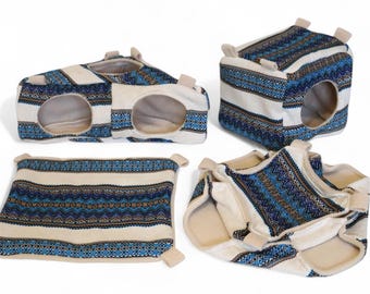 Squirrel and Rodent Cage Set, Honeycomb, Cube, Corner Hut, Hammock, Rat Accessories, Hamster Toys, Ukrainian Pattern, Pet Love, Hanging Huts