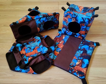 RAT HAMMOCK, rat toys, horse set, rat cage accessories, rat set, hanging rat house, fleece rat hammock, rat cube, cozy rat house,  ferret