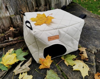 Strong house for pets, ferret, chinchilla, cozy ferret home, ferret cage, pet cage accessories, furet, chinchilla house, eco leather house