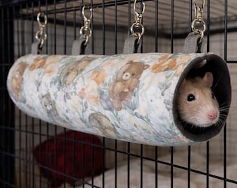 Pet tube, rat tunnel, hanging tube, fleece tube, pet tunnel, sugar glider tube, tube rat toy, rat pipe, rat subway, rat conduit, rat trifle