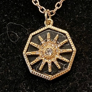 Gold, Sunburst, Starburst, Anhänger, Halskette