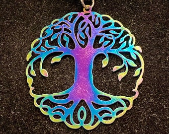 Iridescent, Tree of Life, Pendant, Necklace